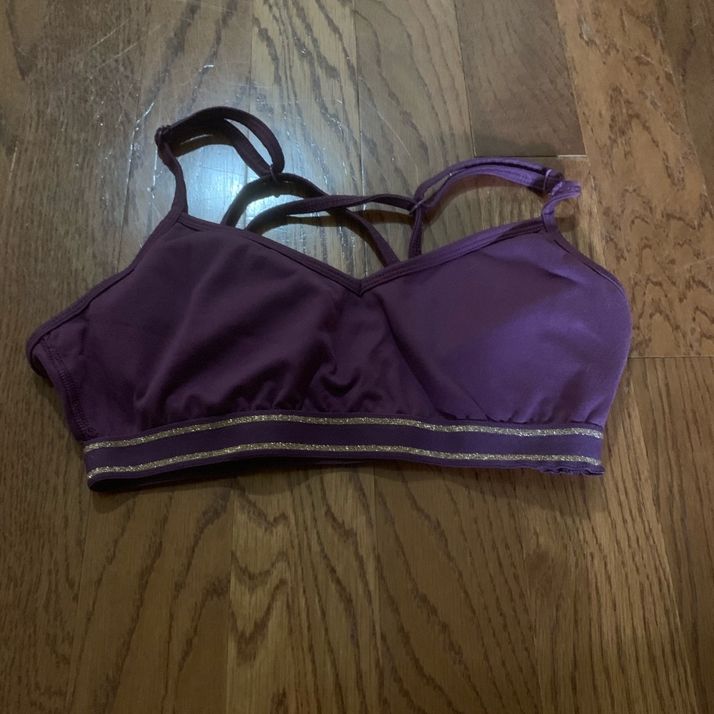 Purple sports bra